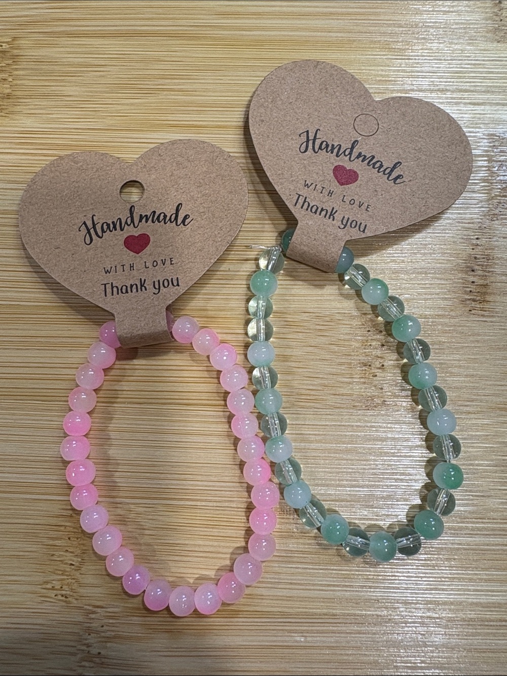 Handmade glass bead necklaces made specifically for juju